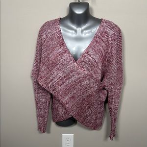 American Eagle Pink Sweater Cozy Wrap Style